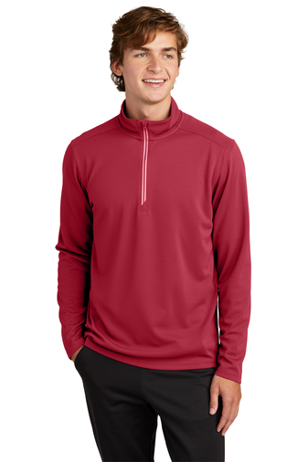 Sport-Tek Adult Unisex Sport-Wick® Textured 100% polyester 1/4-Zip Pullover